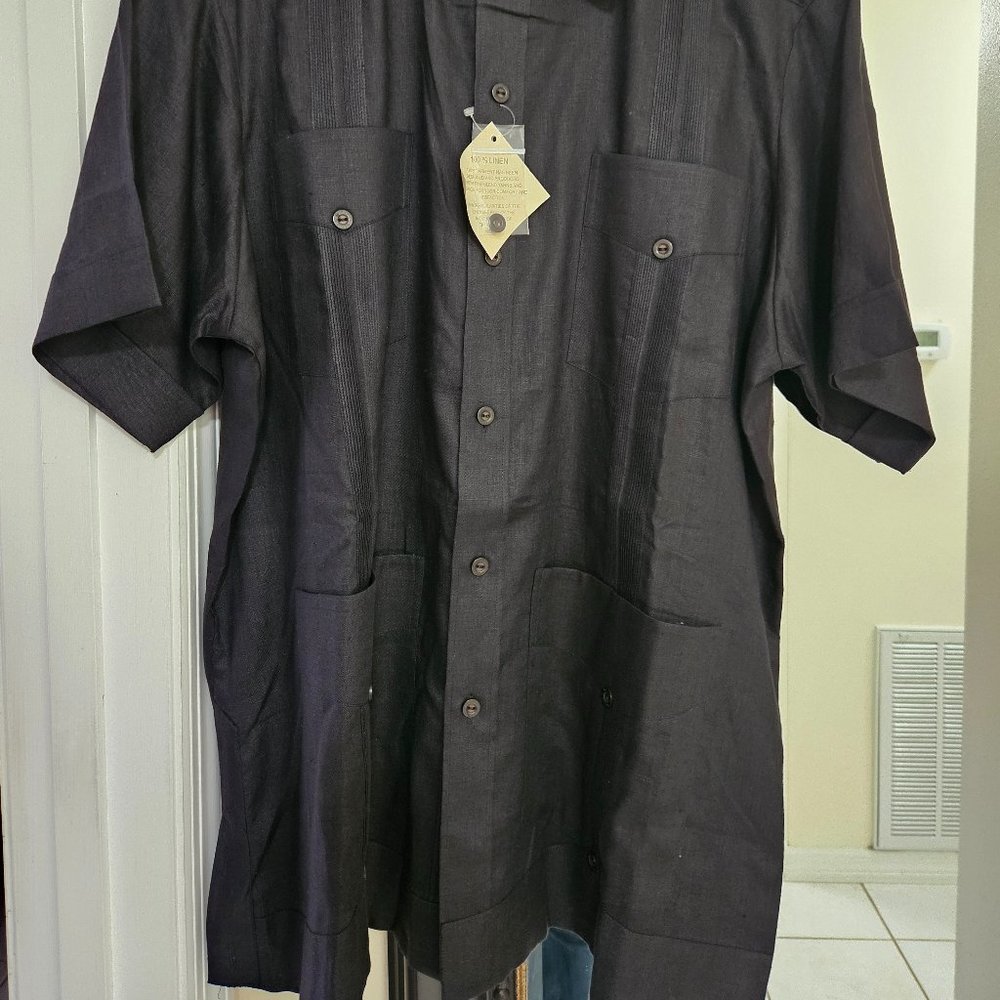 RAMON PUIG GUAYABERA SHORT SLEEVE SIZE L
